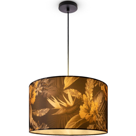 Paco Home Hanglamp Hugo Flower Slaapkamer pendellamp woonkamer bloemen stoffen lampenkap afbeelding2 - 1