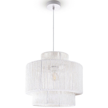 Paco Home Hanglamp Hugo Lupita Woonkamer eetkamer rattan look Boho lampenkap papier afbeelding2 - 1