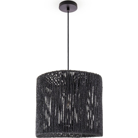 Paco Home Hanglamp Hugo Ramira Woonkamer eetkamer rattan look Boho kap papier E27 modern afbeelding2 - 1