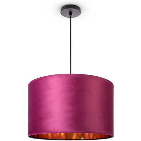 Paco Home Hanglamp Hugo uni Color Woonkamer lampenkap van velours uni-kleuren decoratie E27 kabel 1,5m afbeelding2 - 1