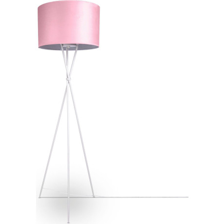 Paco Home Staande lamp Kate uni kleur Woonkamer driepoot vloerlamp velours hoogte 177,5cm filigraan E27 afbeelding2 - 1