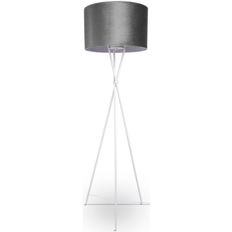 Paco Home Staande lamp Kate uni kleur Woonkamer driepoot vloerlamp velours hoogte 177,5cm filigraan E27 afbeelding2 - 1