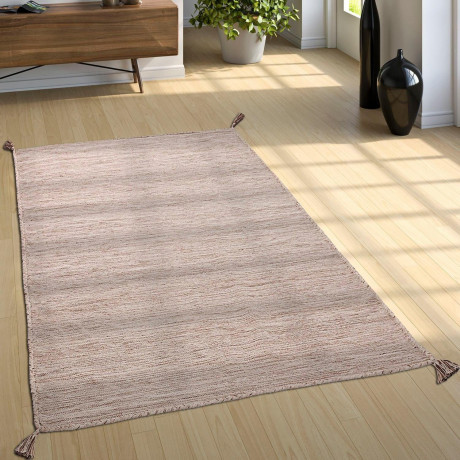 Paco Home Vloerkleed Kilim 210 Handgeweven, platweefsel, puur katoen, met de hand geweven, unikleurig afbeelding2 - 1