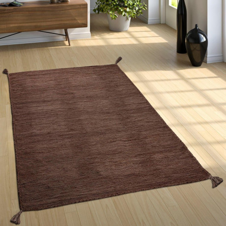 Paco Home Vloerkleed Kilim 210 Handgeweven, platweefsel, puur katoen, met de hand geweven, unikleurig afbeelding2 - 1