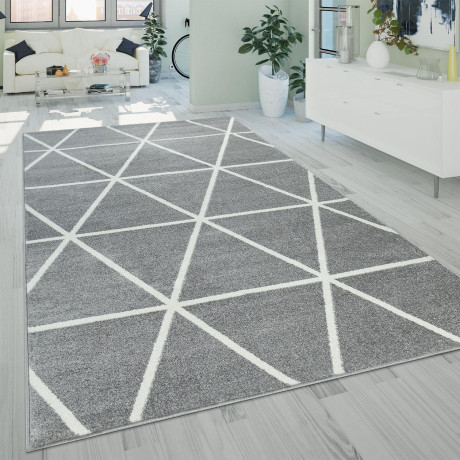 Paco Home Vloerkleed Stella 401 Kortpolig, pastelkleuren, ruitontwerp, Scandinavisch patroon, klantenfavoriet afbeelding2 - 1
