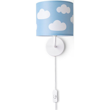 Paco Home Wandlamp Luca Cosmo Kinderkamer wandlamp kind kinderlamp wolken hemel met stekker afbeelding2 - 1