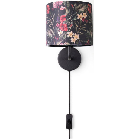 Paco Home Wandlamp Luca Flower Stofflamp bloemenpatroon wandlamp lampenkap textiel bloemig afbeelding2 - 1