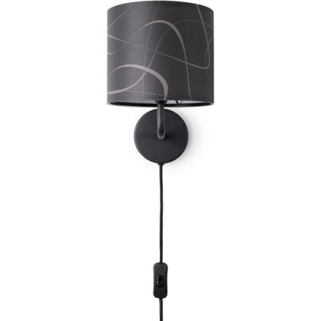 Paco Home Wandlamp Luca Tribal Woonkamer moderne wandlamp met kap stof abstract retro E14 afbeelding2 - 1