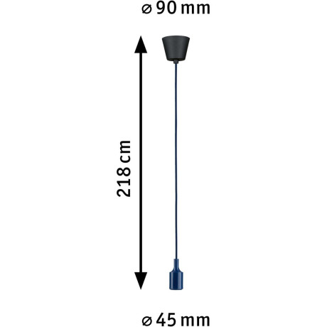 Paulmann Hanglamp Ketil E27, max. 1x60W E27, 230V, stof/siliconen (1 stuk) afbeelding2 - 1