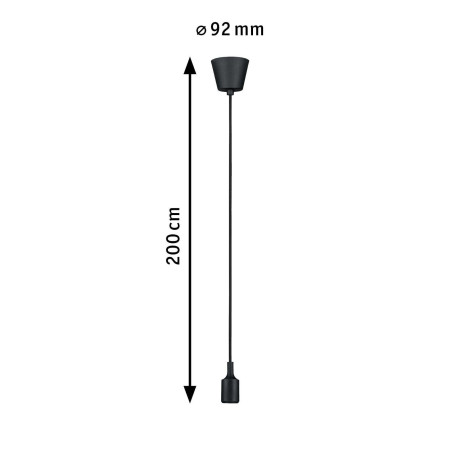 Paulmann Hanglamp Ketil IP44 max. 1x20W zwart 230V Siliconen/Kunststof (1 stuk) afbeelding2 - 1