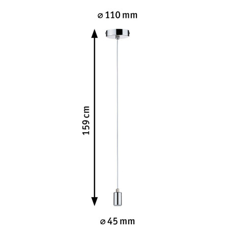 Paulmann Hanglamp Larus IP44 max. 1x60W 230V Metaal (1 stuk) afbeelding2 - 1