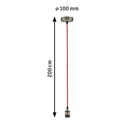 Paulmann Hanglamp Neordic Eldar max. 1x60W Geborsteld nikkel 230V Metaal (1 stuk) afbeelding2 - 1