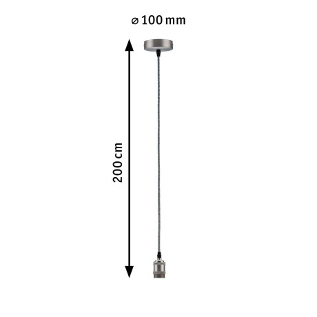 Paulmann Hanglamp Neordic Eldar max. 1x60W Geborsteld nikkel 230V Metaal (1 stuk) afbeelding2 - 1