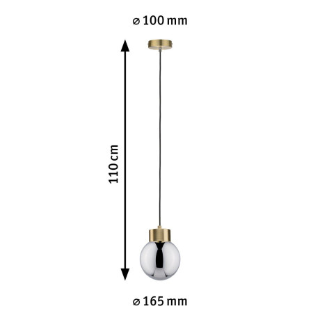 Paulmann Hanglamp Neordic Linja max. 1x20W Rookglas/Geborsteld messing 230V (1 stuk) afbeelding2 - 1