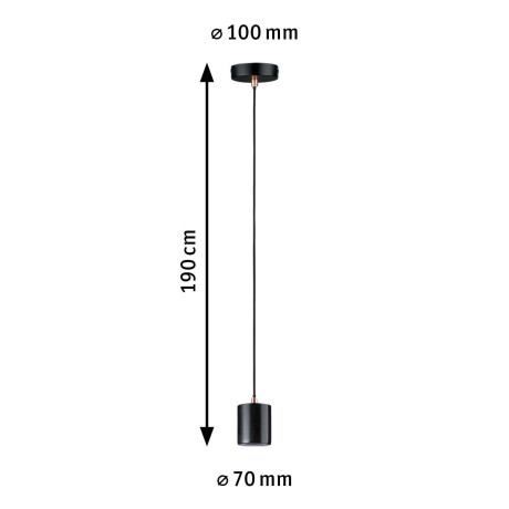 Paulmann Hanglamp Neordic Nordin max. 1x60W Zwart 230V Marmer (1 stuk) afbeelding2 - 1