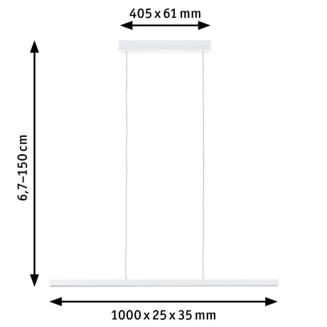 Paulmann Led-hanglamp Lento Smart Home Zigbee 3x13,5W 230V Aluminium/Kunststof (1 stuk) afbeelding2 - 1