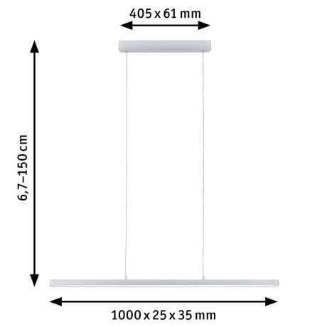 Paulmann Led-hanglamp Lento Smart Home Zigbee 3x13,5W 230V Aluminium/Kunststof (1 stuk) afbeelding2 - 1