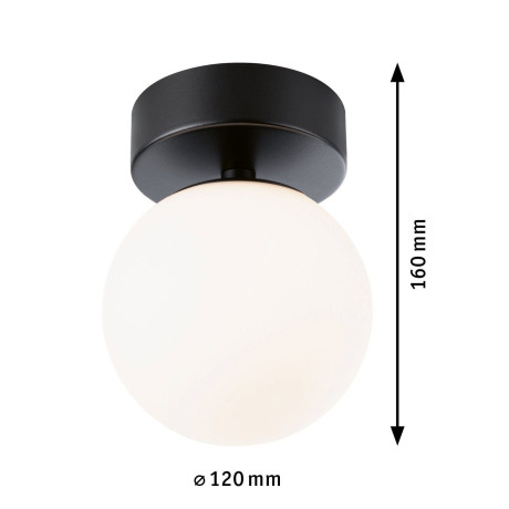 Paulmann Led-plafondlamp Selection Bathroom Gove IP44 3000K 5W Satin, Glas/Metaal (1 stuk) afbeelding2 - 1