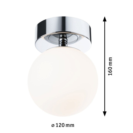 Paulmann Led-plafondlamp Selection Bathroom Gove IP44 3000K 5W Satin, Glas/Metaal (1 stuk) afbeelding2 - 1