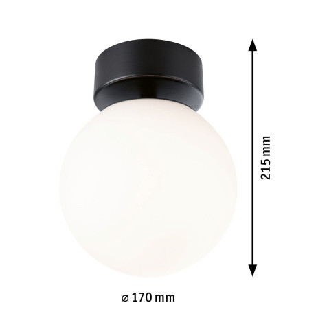 Paulmann Led-plafondlamp Selection Bathroom Gove IP44 3000K 9W Satin, Glas/Metaal (1 stuk) afbeelding2 - 1