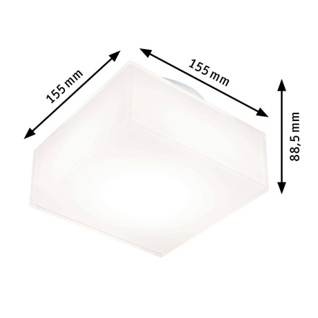 Paulmann Led-plafondlamp Selection Bathroom Maro IP44 1x6,8W 155x155mm 3000K Wit Kunststof afbeelding2 - 1