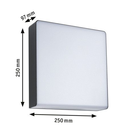 Paulmann Led-wandlamp voor buiten Azalena IP44 250x97mm 8,5W 700lm 230V kunststof, aluminium (1 stuk) afbeelding2 - 1