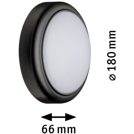 Paulmann Led-wandlamp voor buiten IP44 180mm 3000K 15W 1050 lm 230V Grijs Kunststof (1 stuk) afbeelding2 - 1