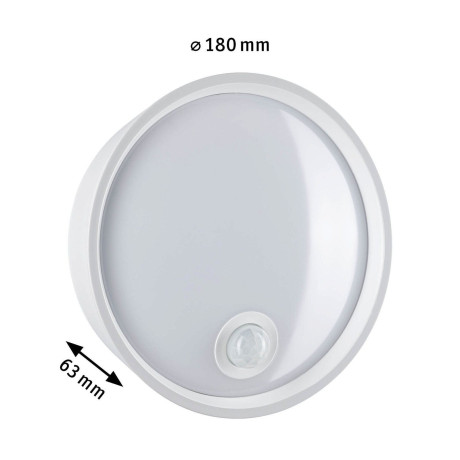 Paulmann Led-wandlamp voor buiten Platomo IP44 rond 180mm 3000K 14,5W 1200lm 230V Kunststof (1 stuk) afbeelding2 - 1