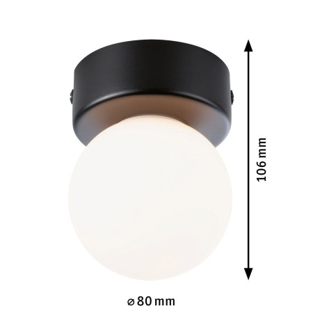 Paulmann Plafondlamp Selection Bathroom Gove IP44 max. 1x20W Satin, Glas/Metaal (1 stuk) afbeelding2 - 1