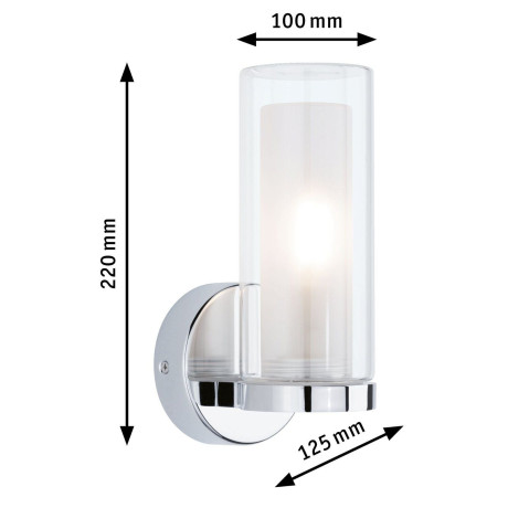 Paulmann Plafondlamp Selection Bathroom Luena IP44 max. 1x20W Chroom 230V Glas/Metaal afbeelding2 - 1