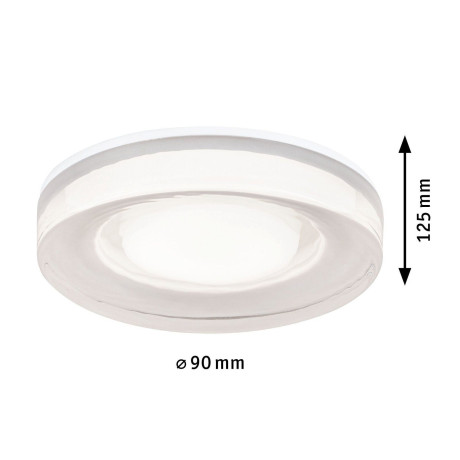 Paulmann Plafondlamp Selection Bathroom Luena IP65 max. 1x35W Wit Glas/Metaal afbeelding2 - 1