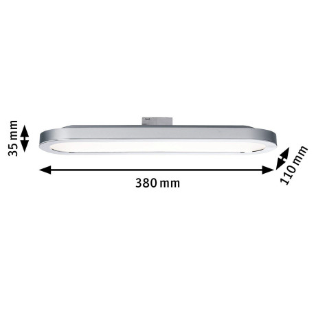 Paulmann Railsysteem-lampen URail Paneel Loop 480lm 7W 2700K 230V Chroom mat, Chroom 7W afbeelding2 - 1