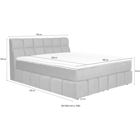 Places of Style Boxspring PAXTON Nieuwe toppervarianten! afbeelding2 - 1