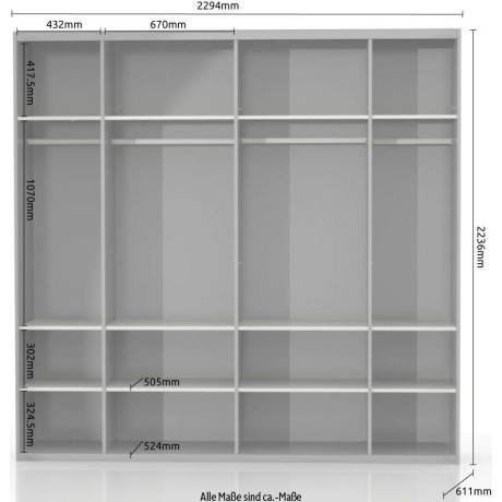 Places of Style Zweefdeurkast Onyx UV gelakt voor duurzame oppervlakken, soft-closefunctie afbeelding2 - 1