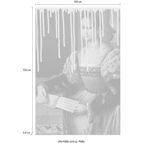 queence Artprint op acrylglas Vrouw met boek afbeelding2 - 1