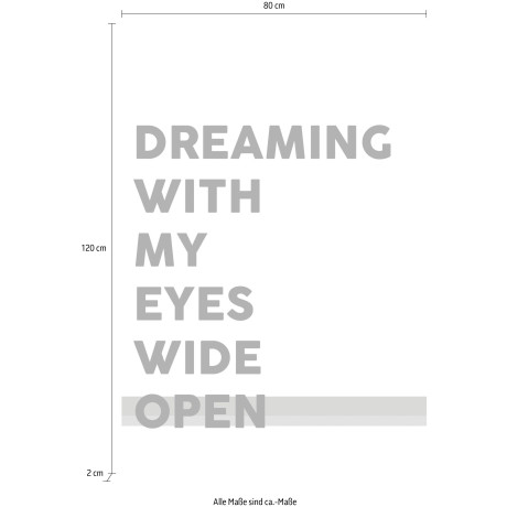 queence Artprint op linnen Quote Dreaming afbeelding2 - 1