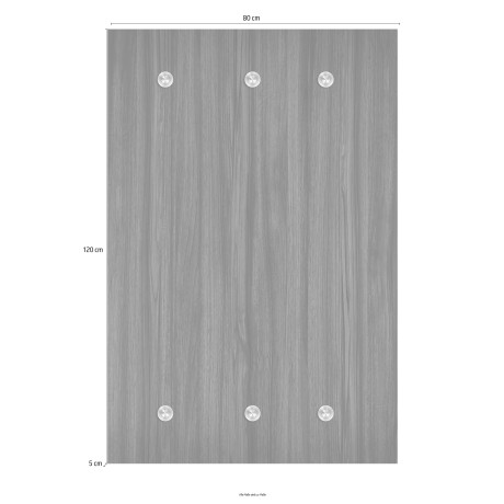 queence Kapstok Hout-look met 6 haken, 80 x 120 cm afbeelding2 - 1