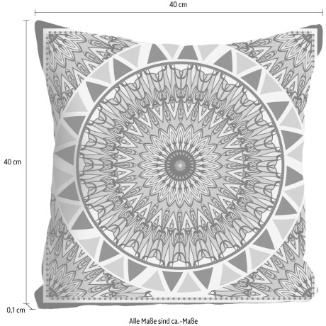 queence Sierkussen Mandala Kussenovertrek zonder vulling(1 stuk) afbeelding2 - 1