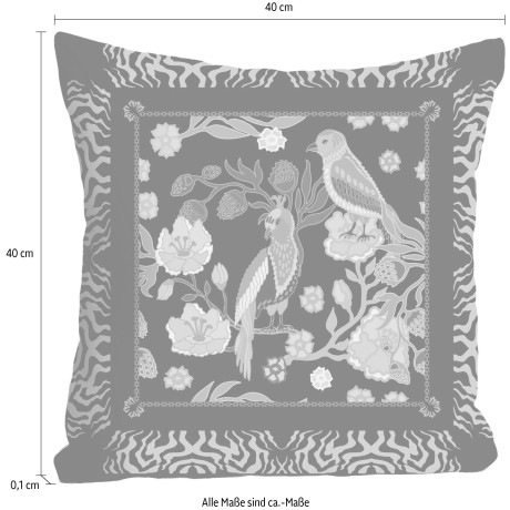 queence Sierkussen Vogels Kussenovertrek zonder vulling(1 stuk) afbeelding2 - 1