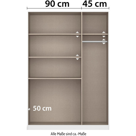 rauch Draaideurkast Homburg inclusief passe-partout, bovenste lade met indeling made in germany afbeelding2 - 1