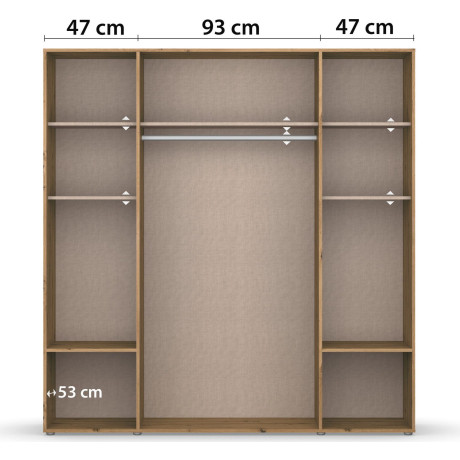 rauch Draaideurkast Kledingkast Kast Garderobe Wasmand NABILA veel Opbergruimte afbeelding2 - 1