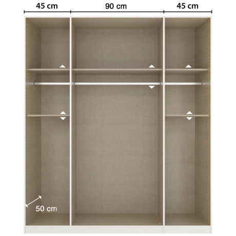 rauch Draaideurkast Kledingkast kast garderobe waskast TICAO met 2 ruime lades, veel opbergruimte made in germany afbeelding2 - 1