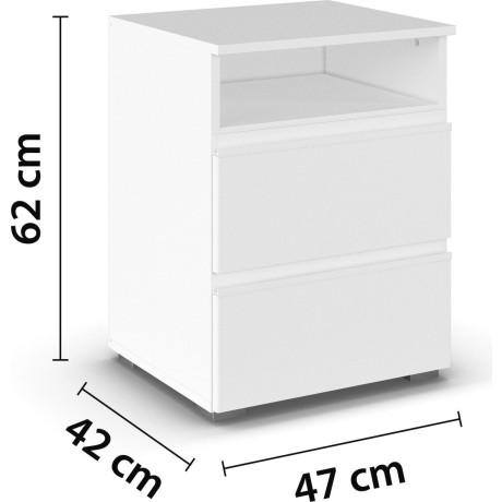 rauch Nachtkastje JOEL met twee laden en een open vak afbeelding2 - 1