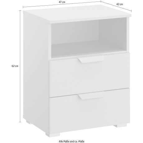 rauch Nachtkastje Orias met 2 lades en nis voor veel opbergruimte made in germany afbeelding2 - 1