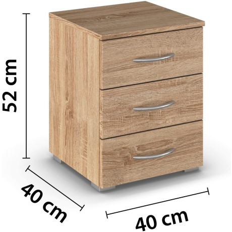 rauch Nachtkastje Torrent met 2 ruime lades, breedte 40 cm made in germany afbeelding2 - 1