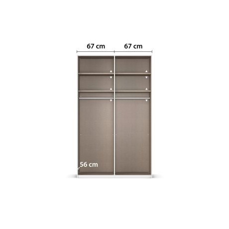 rauch Schuifdeurkast Evelyn in elegante stijl met spiegel 5 breedtes veel opbergruimte made in germany afbeelding2 - 1