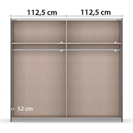 rauch Schuifdeurkast Mosbach in moderne lamellen-look en glazen front afbeelding2 - 1