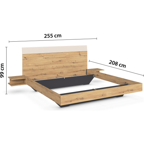 rauch Slaapkamerserie Monza met draaideurkast breedte 226 cm, bedcombinatie in 2 breedtematen afbeelding2 - 1