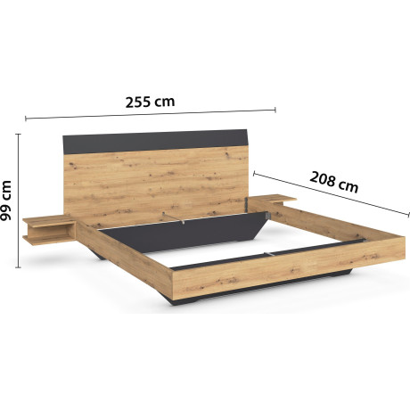 rauch Slaapkamerserie Monza met draaideurkast breedte 226 cm, bedcombinatie in 2 breedtematen afbeelding2 - 1