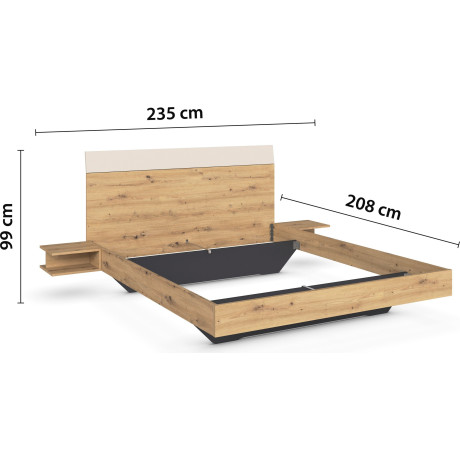 rauch Slaapkamerserie Monza met draaideurkast breedte 226 cm, bedcombinatie in 2 breedtematen afbeelding2 - 1